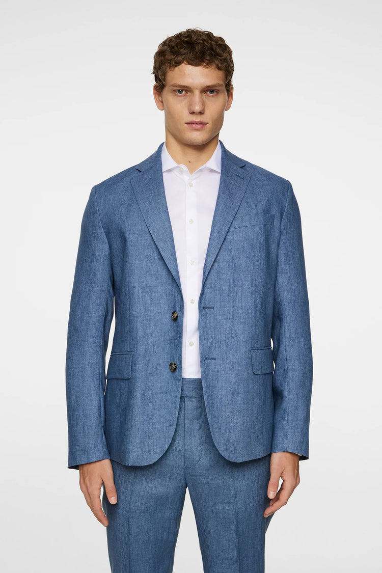 Elton U Super Linen Blazer - O539 Rain Washed