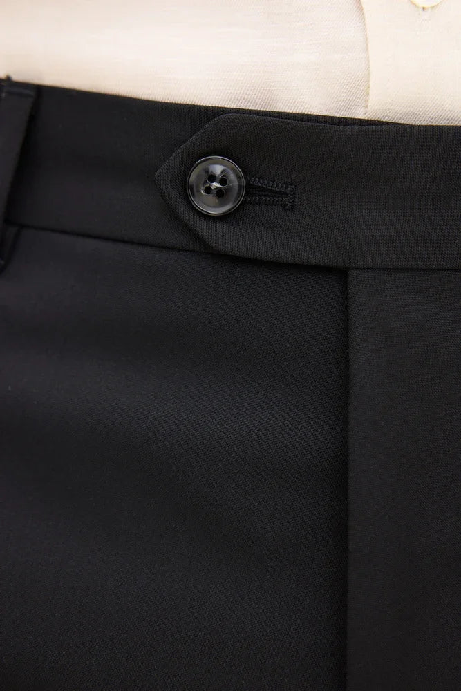 Oscar Jacobson Dandy Trousers 8515 Bas svarta kostymbyxor