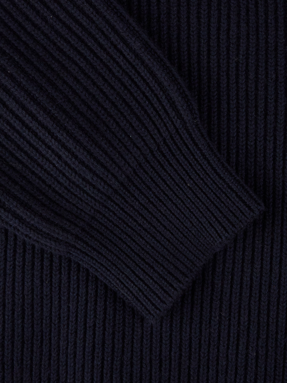 Cardigan Knitted Hybrid Buttoned Alcantara - 180 Navy