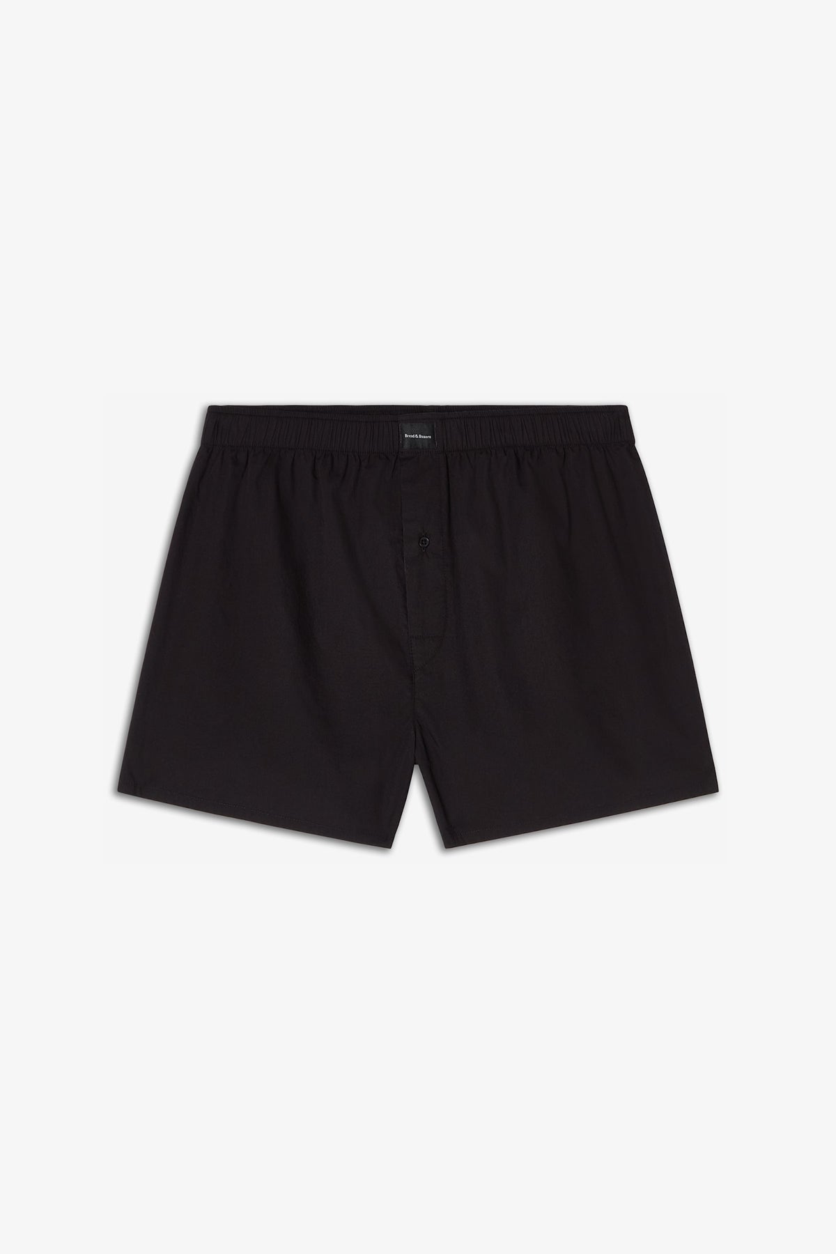 Boxershorts i bomullspoplin, 2-pack - Svart – närbild