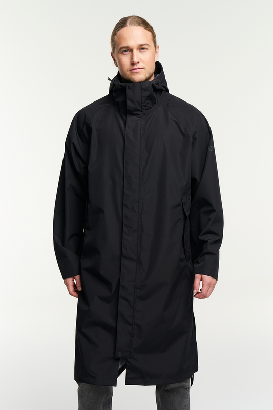 Drizzle Parka Unisex Black L/XL - Svart