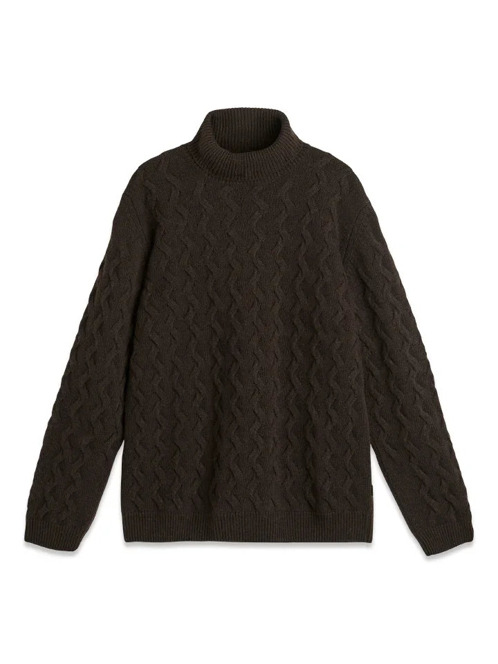 Cashmere Wool Sweater - Dark Brown – framsida