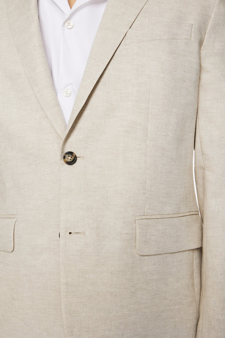 Elton U Super Linen Blazer - U029 Moonbeam