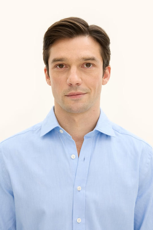 Reg Fit Cut Away Brushed Flannel - 270 Deep Blue