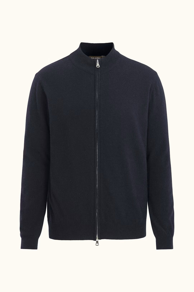 Regular Fit Cardigan Ull-Kashmir - Navy