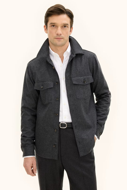 Magnus Shirt Jacket - 130 Earth Grey