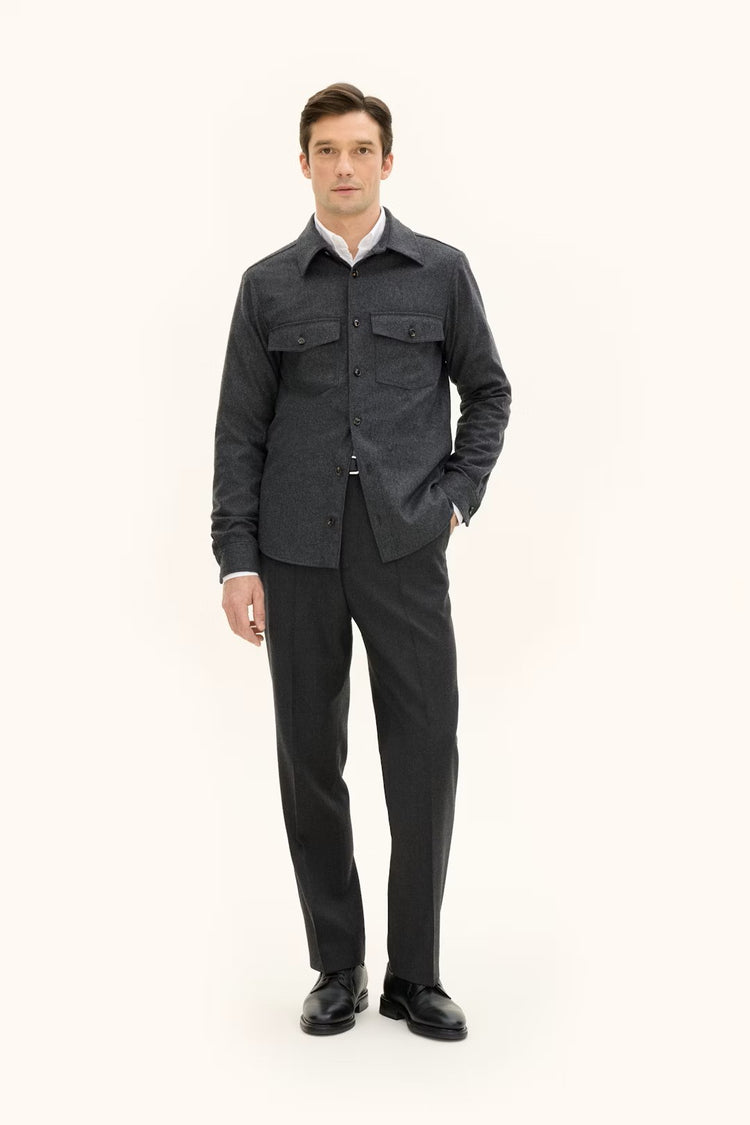 Magnus Shirt Jacket - 130 Earth Grey