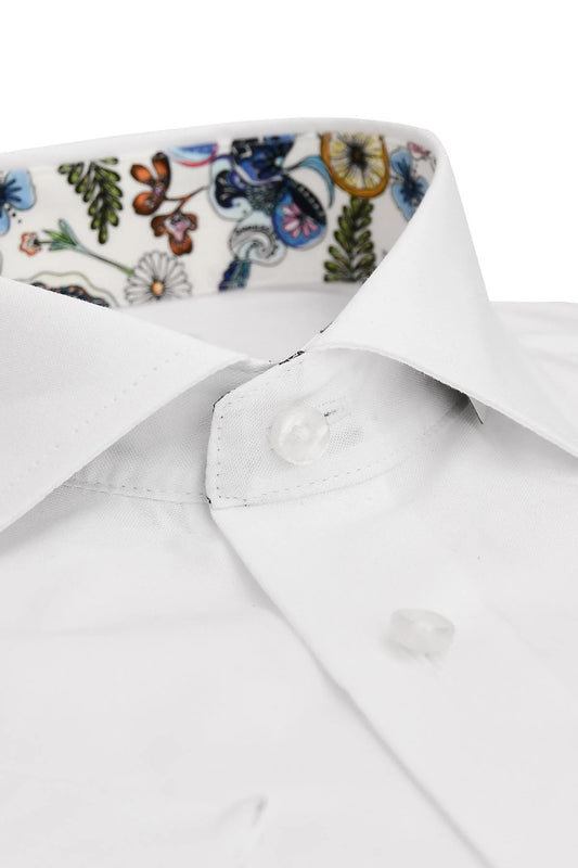 Skjorta Oscar of Sweden - 010 PLAIN WHITE