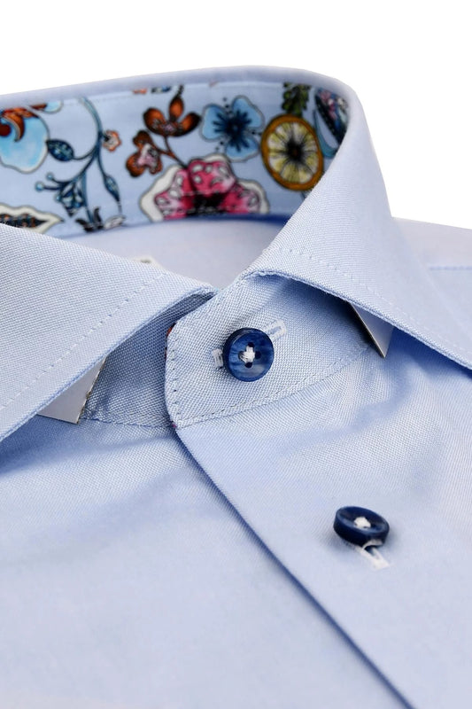 Skjorta Oscar of Sweden - 013 LIGHT BLUE PLAIN