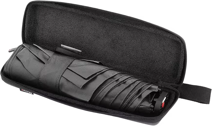 Samsonite svart hopfällbar paraply i skyddsfodral herr