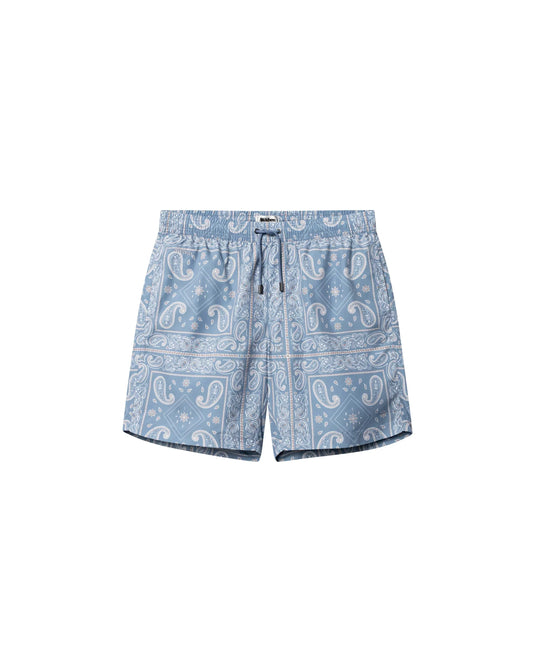 El Pino Quatro badshorts herr ljusblå paisleymönster