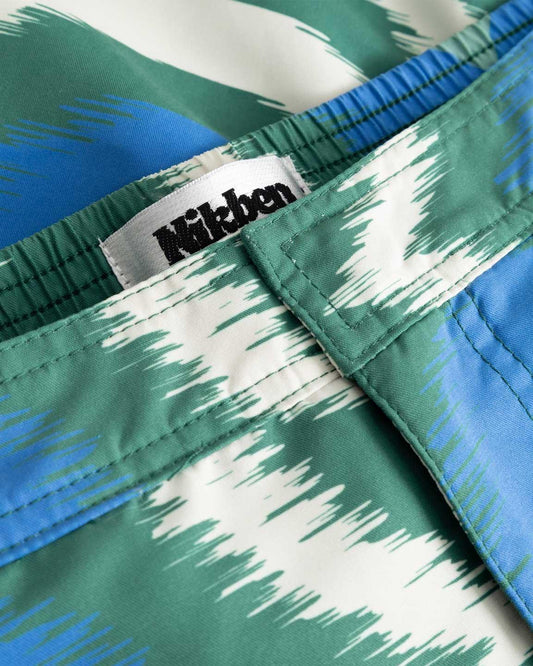 Nikben Marana Swim badbyxor grön mönstrad herr