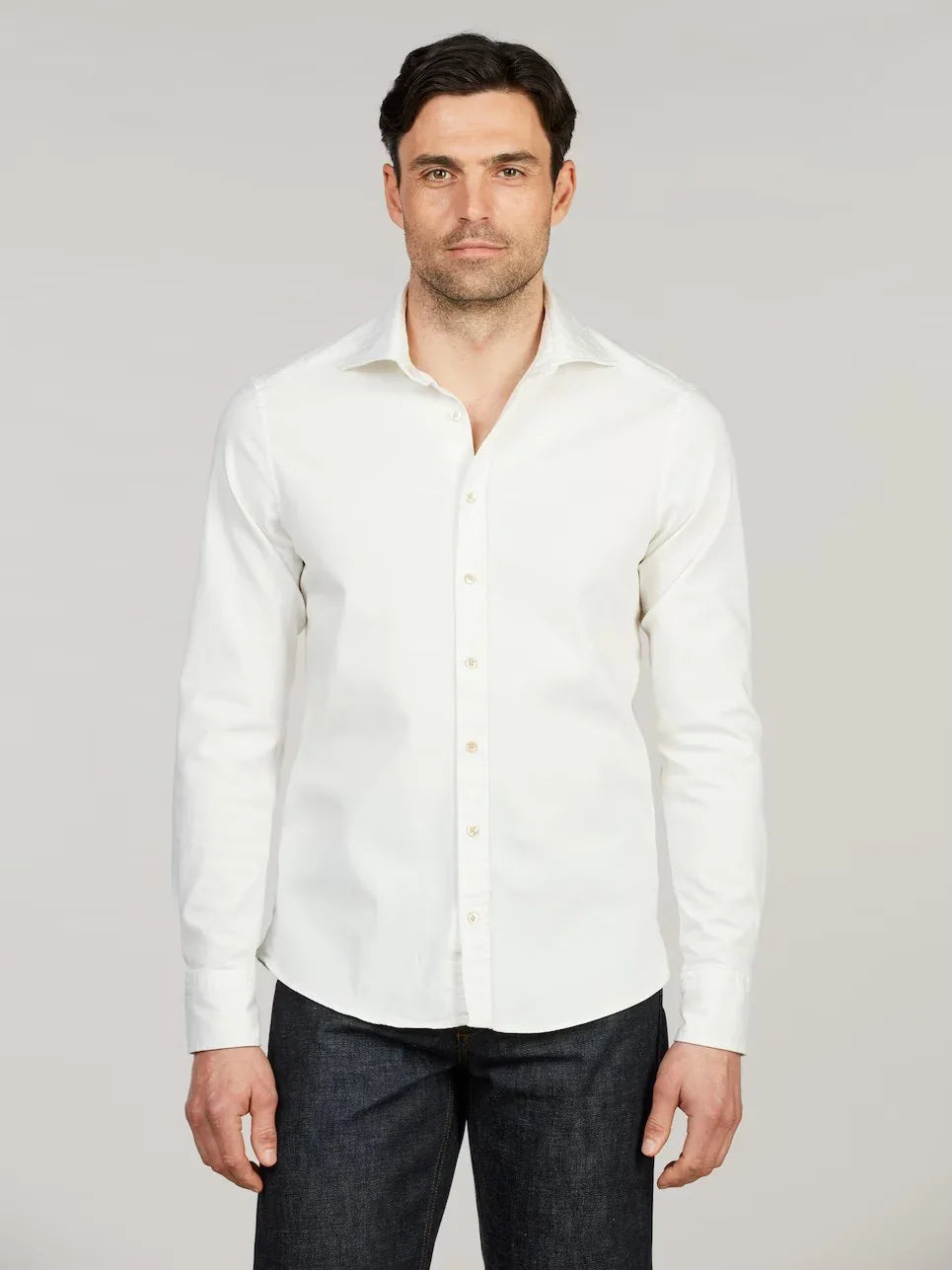 Stenströms MTO offwhite skjorta Slimline C92 RC cuff
