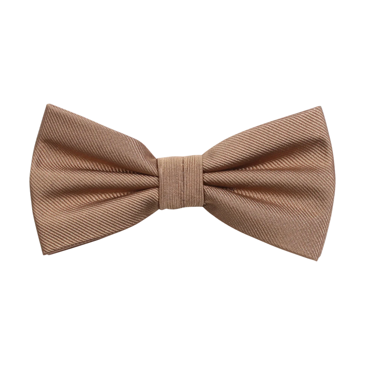 Beige fluga för herr, elegant accessoar med diskret mönster och klassisk design.