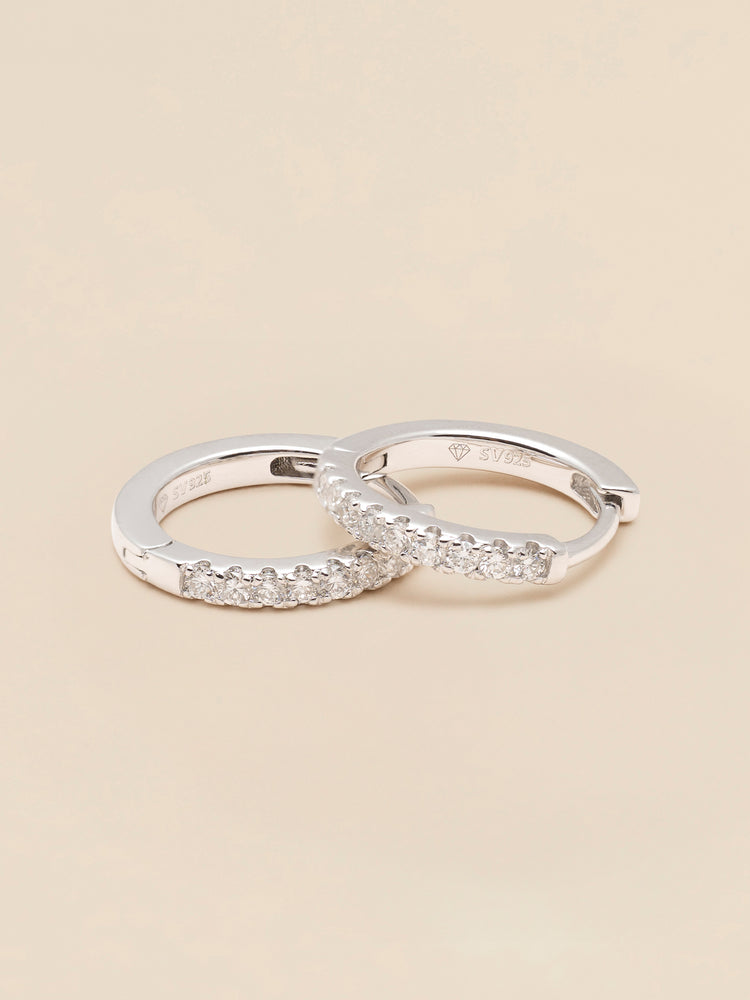 Alliance hoops earrings - SILVER