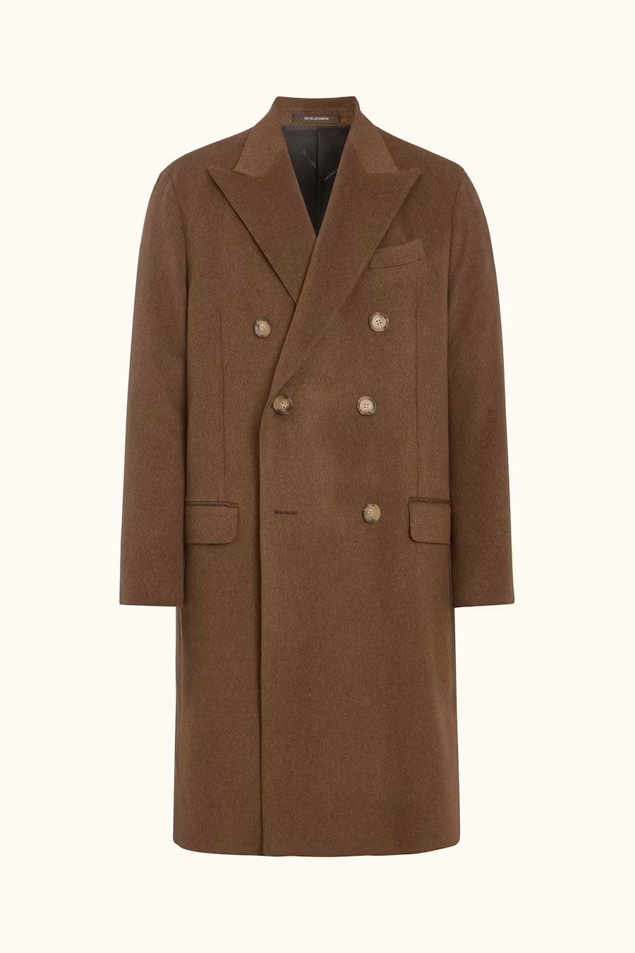 Sicily Double Breasted Coat - Brown Leaf