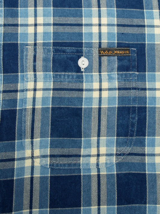 Julian Worker Shirt Checked - B21 Indigo