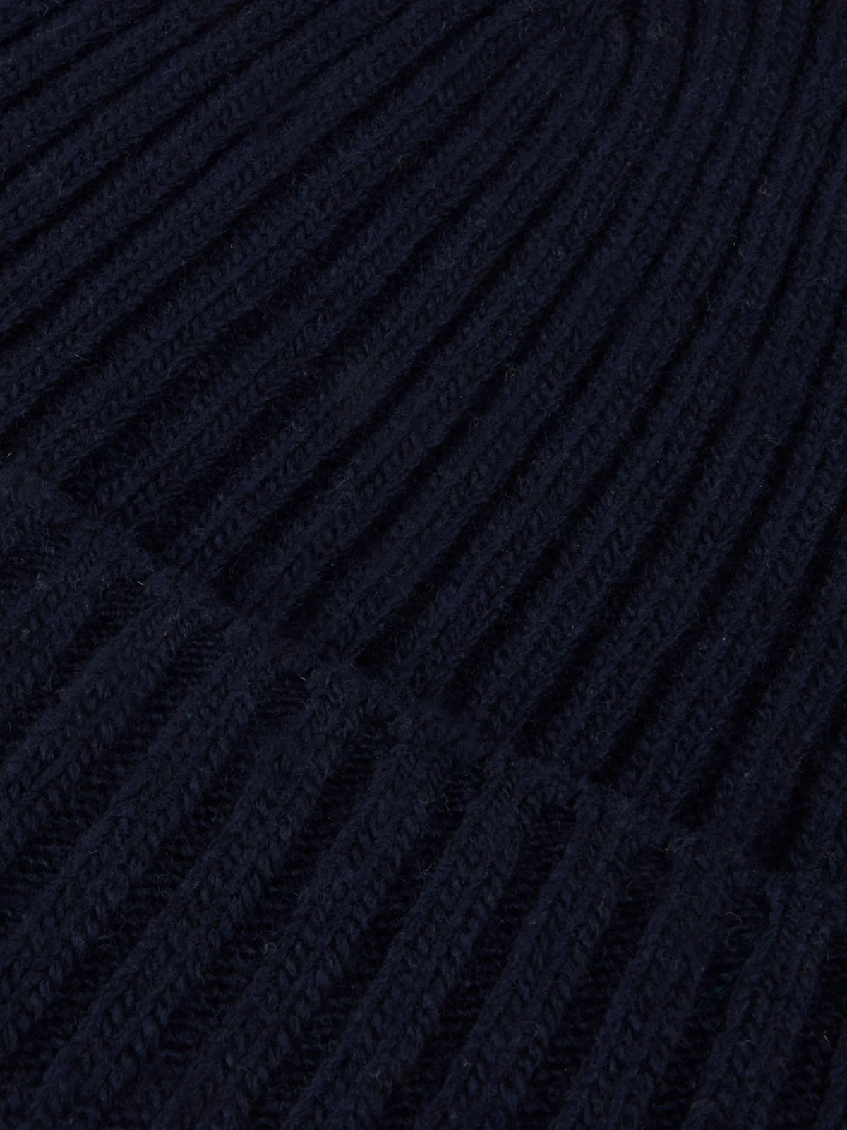 Merinoullsmössa - Marinblå – detalj