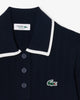 Short Sleeved Polo Collar Golf Sweater - Marinblå