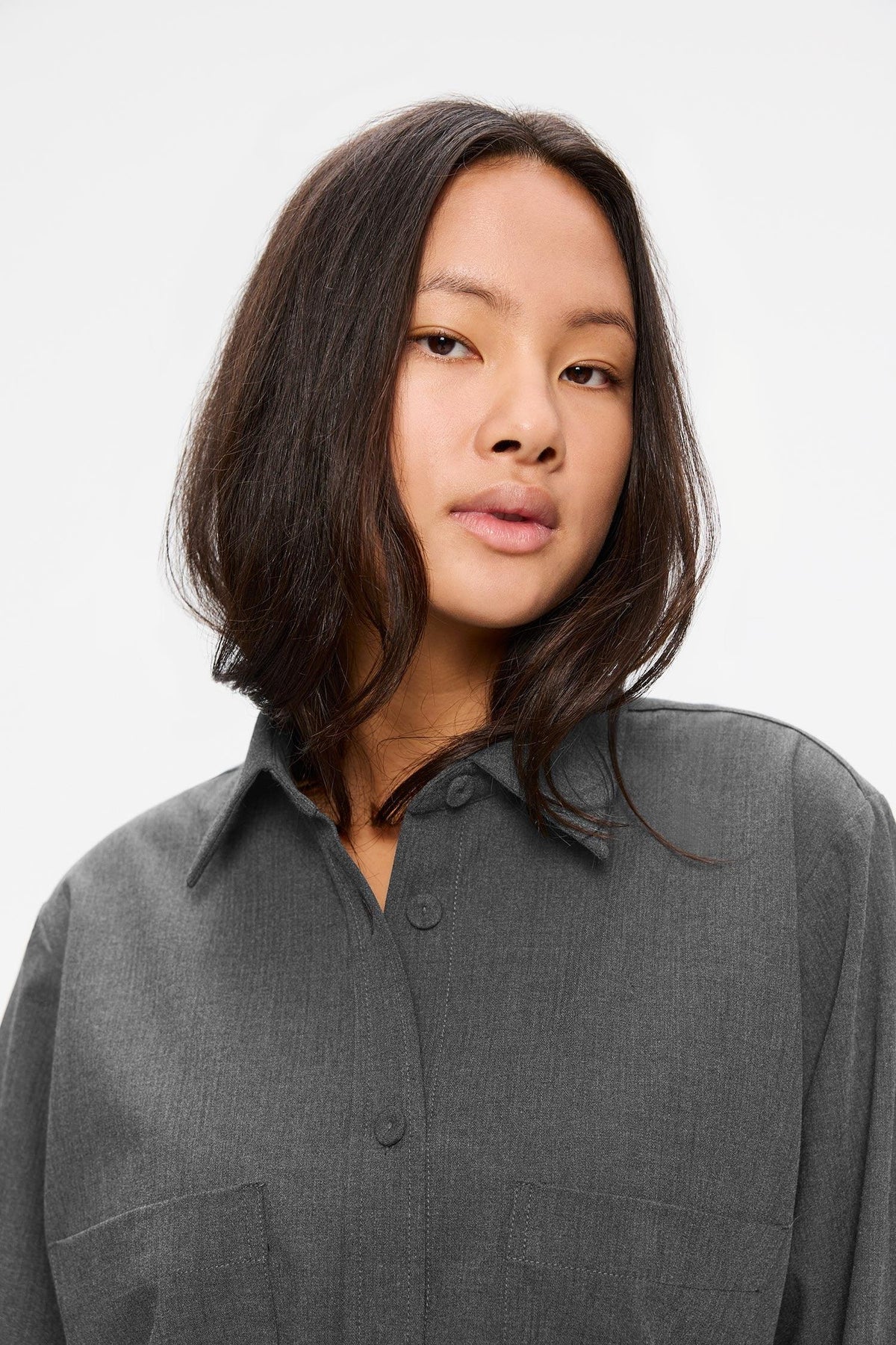 Elvine Ambel blus i mid grey melange