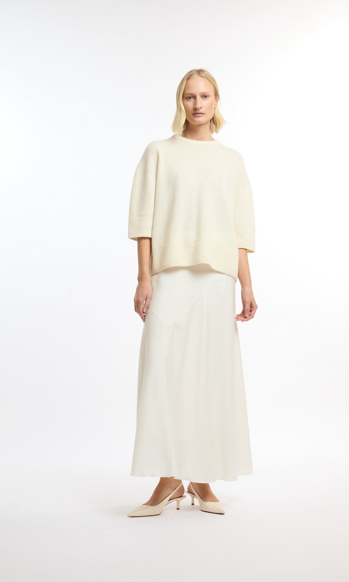 Ceci Knitted Tee - Cloud – bild 1