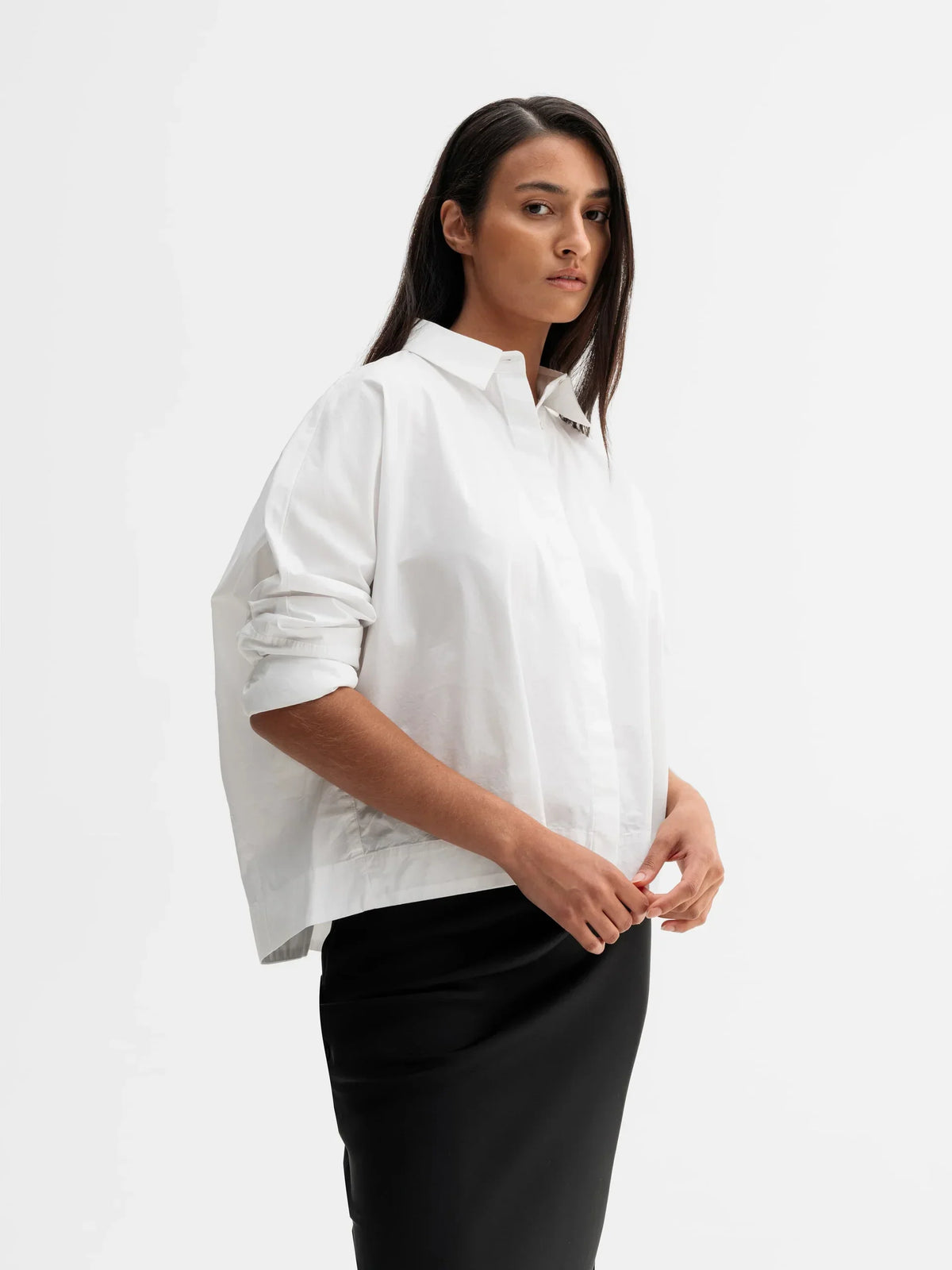 Ahlvar Gigi Poplin Shirt vit skjorta