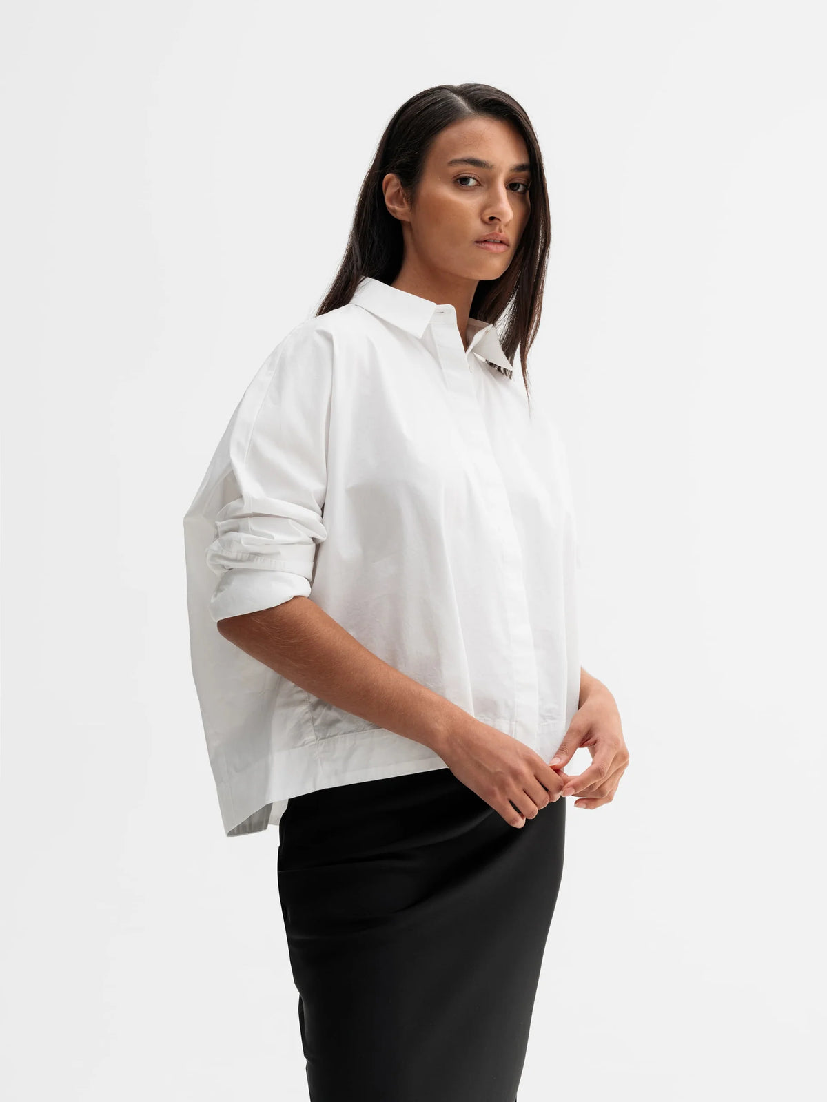 Gigi Poplin Shirt - White
