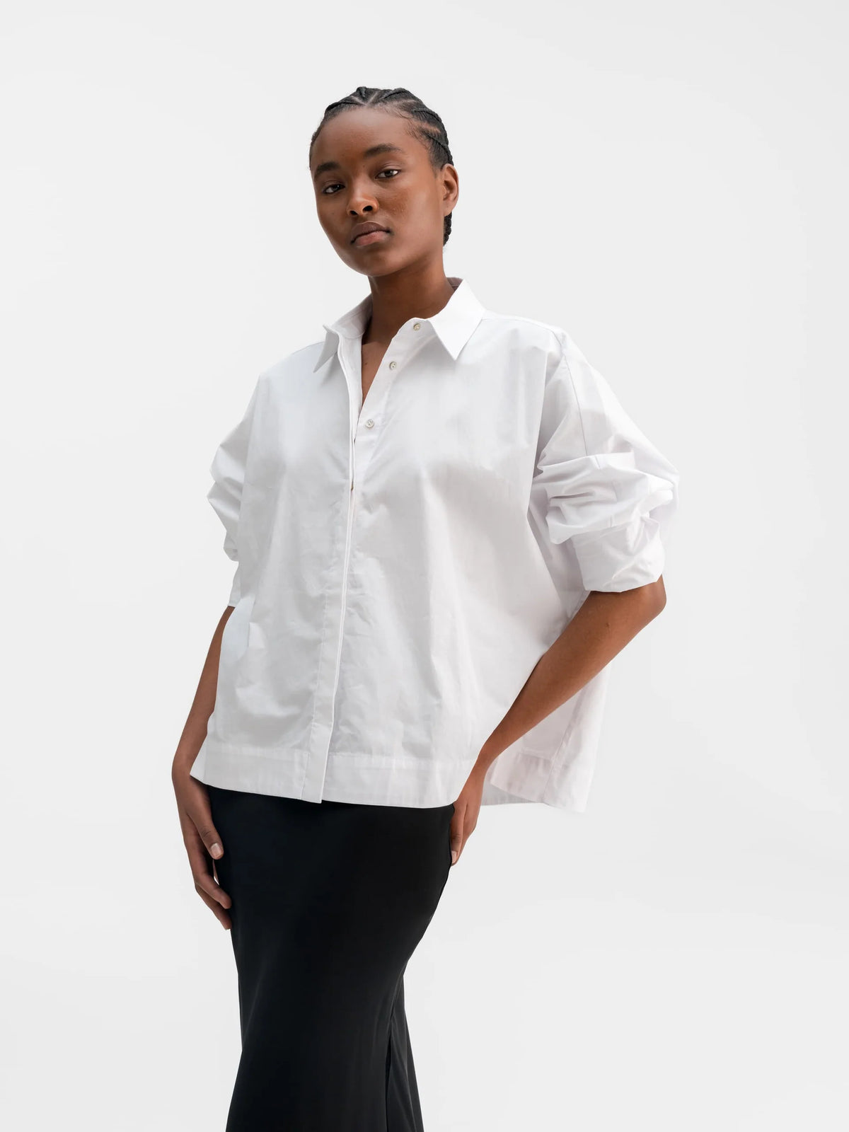 Gigi Poplin Shirt - White