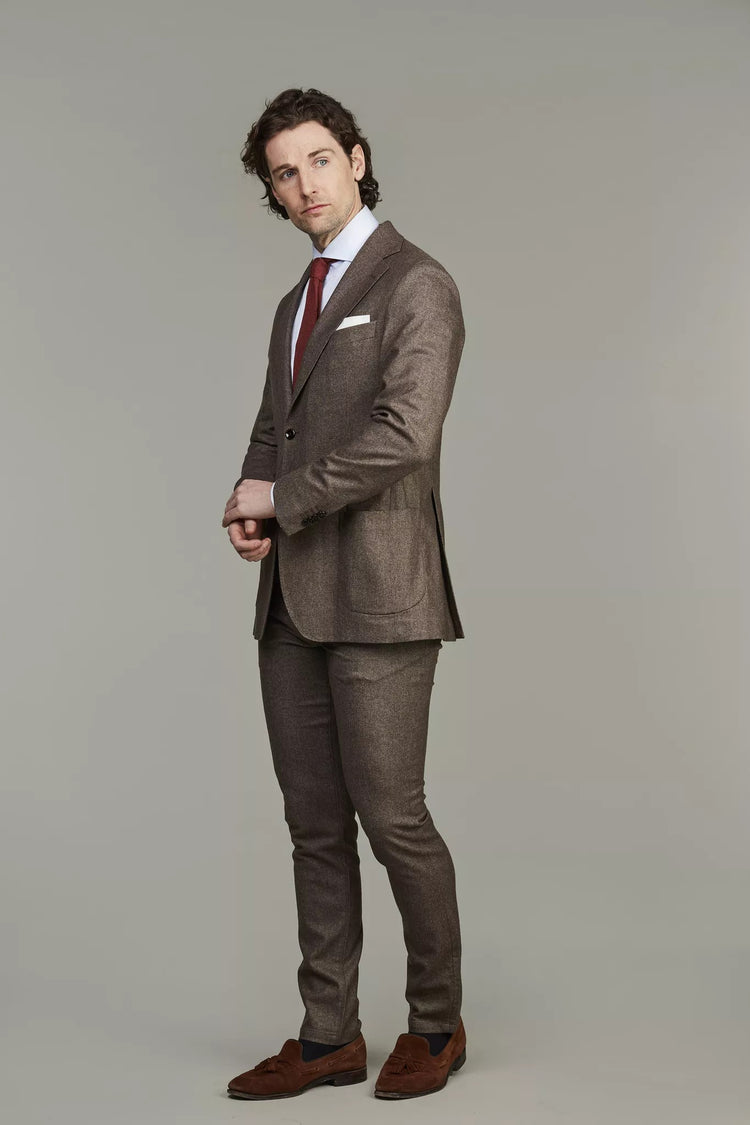 Merano Soft Tailored Blazer - Brown