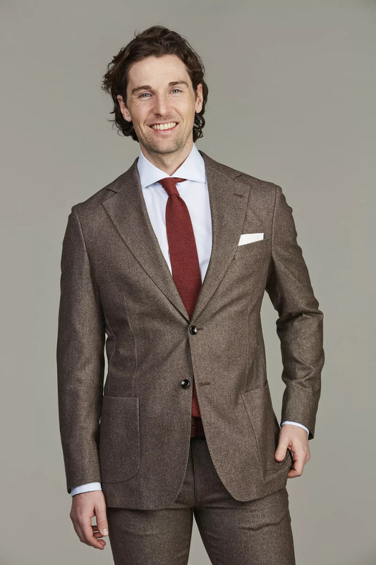 MERANO SOFT TAILORED BLAZER - BROWN 65