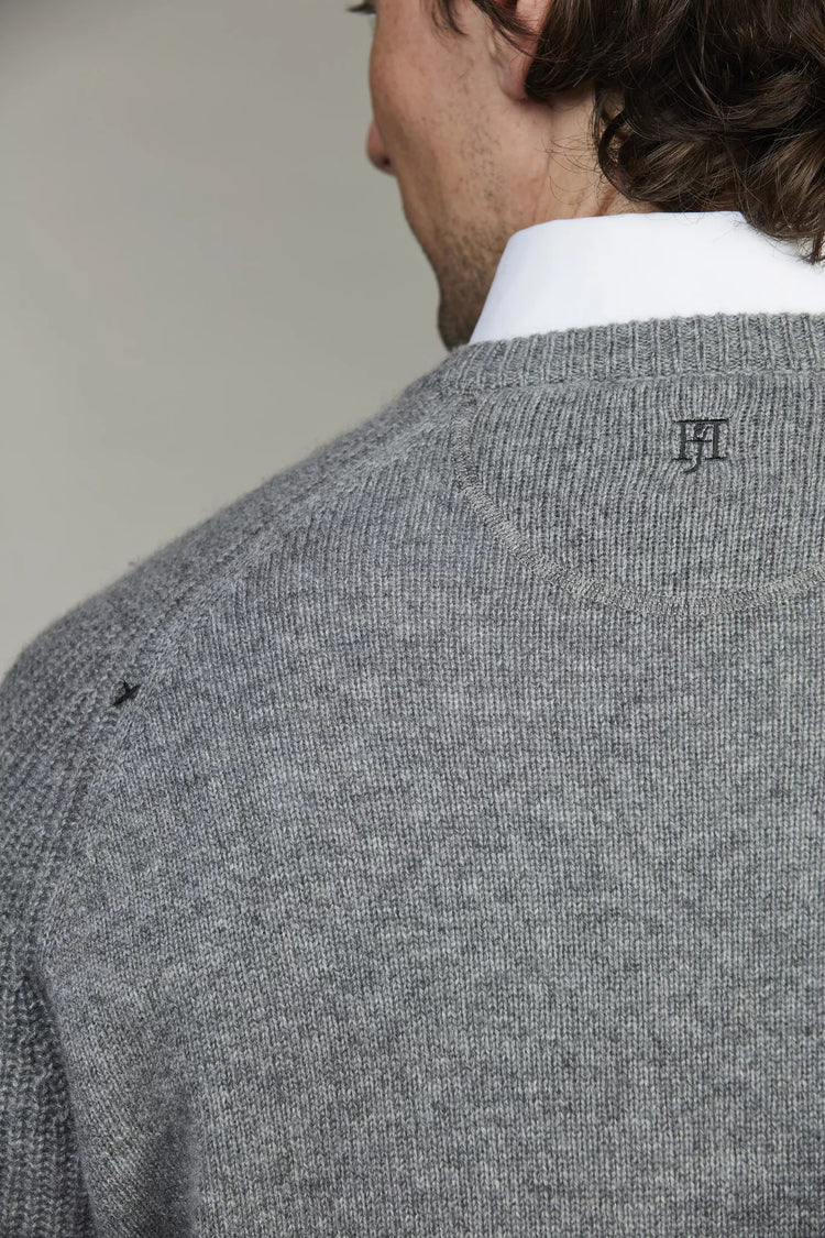 Pure Cashmere Raglan Knit - Grey