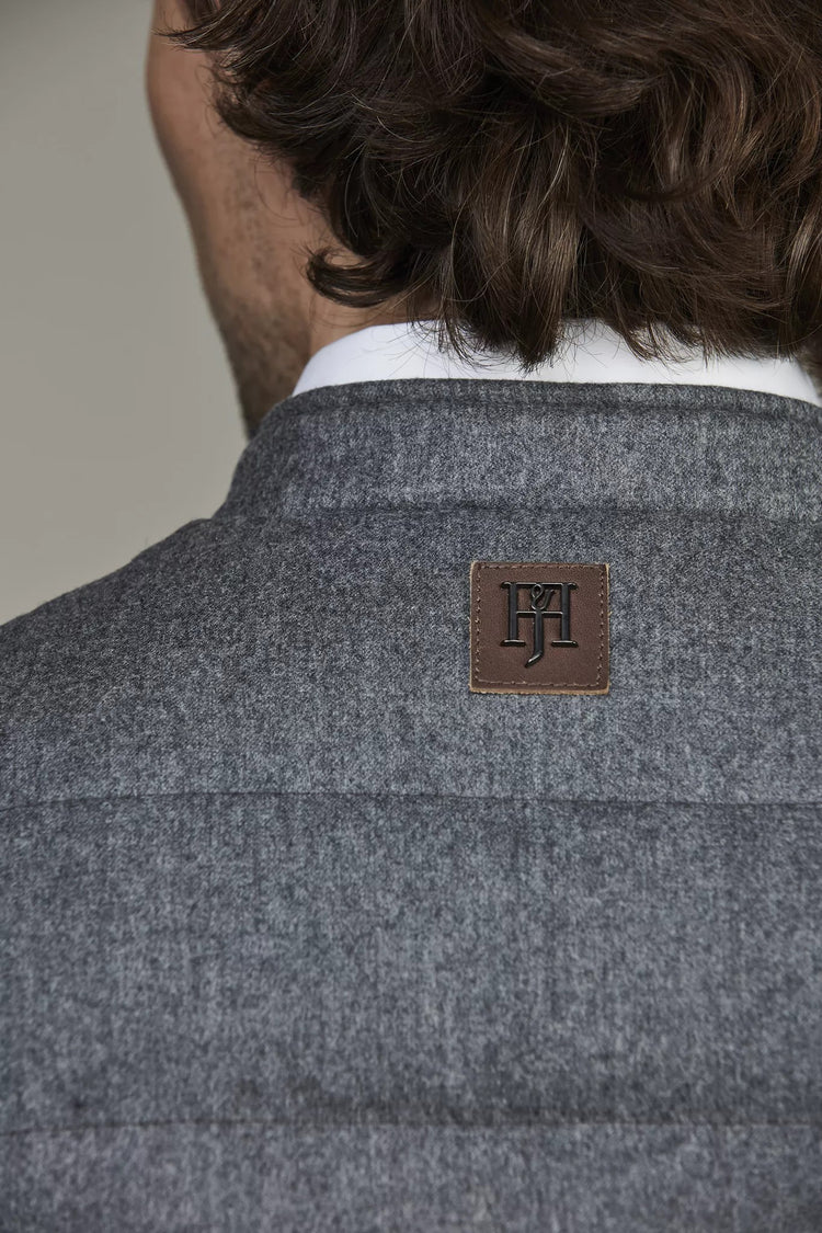 Light Down Wool Vest - Grey