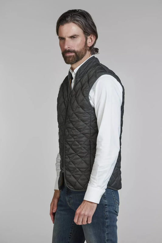 Hansen and Jacob Coredo quilted väst herr deep forest