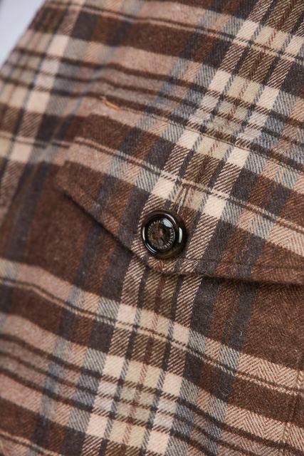 Hansen & Jacob Herringbone Check overshirt i brun