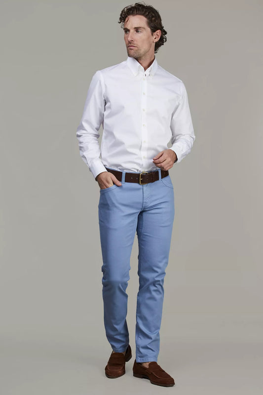 5-PKT CUT'N SEW PAN OXFORD - BLUE 44