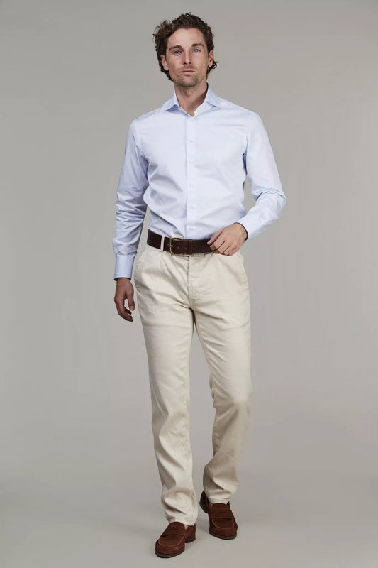 COTTON/LINEN CHINO MIKI STRETCH - IRISH WHITE 12