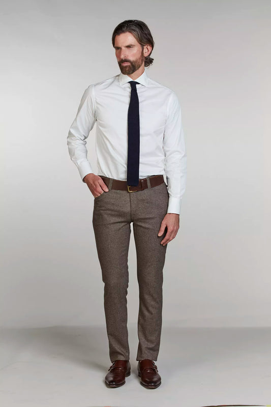 5-PKT MERANO CASHMERE BLEND - BROWN 65