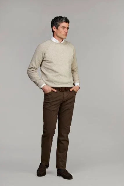Hansen & Jacob 5-pkt Cut'n Sew Universal Twill byxor i brunt