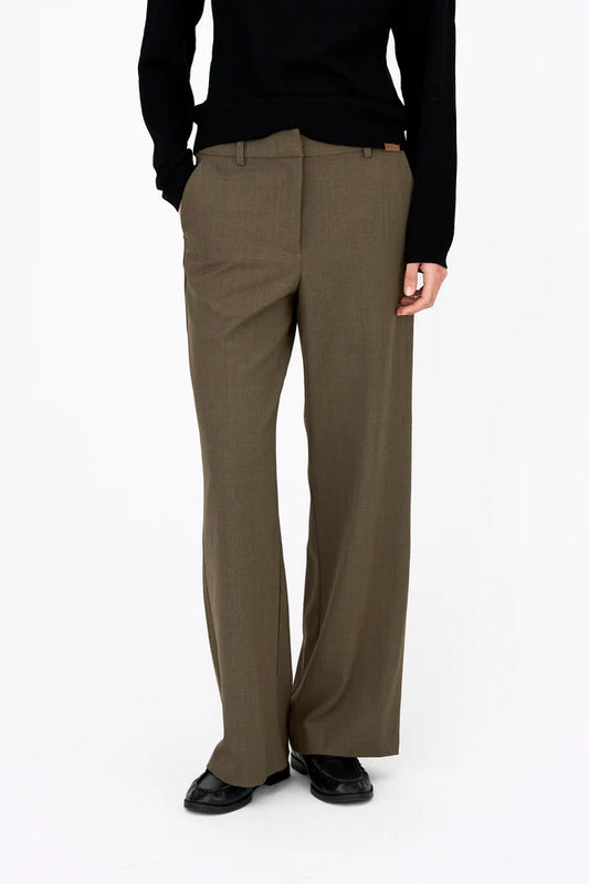 IVY-Andrea Wide Pant - Dark Khaki
