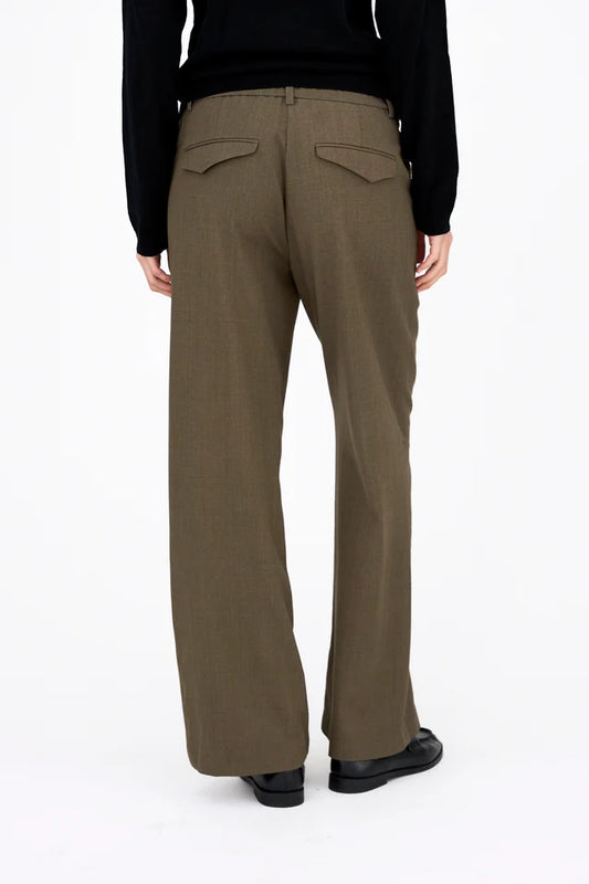 IVY-Andrea Wide Pant - Dark Khaki
