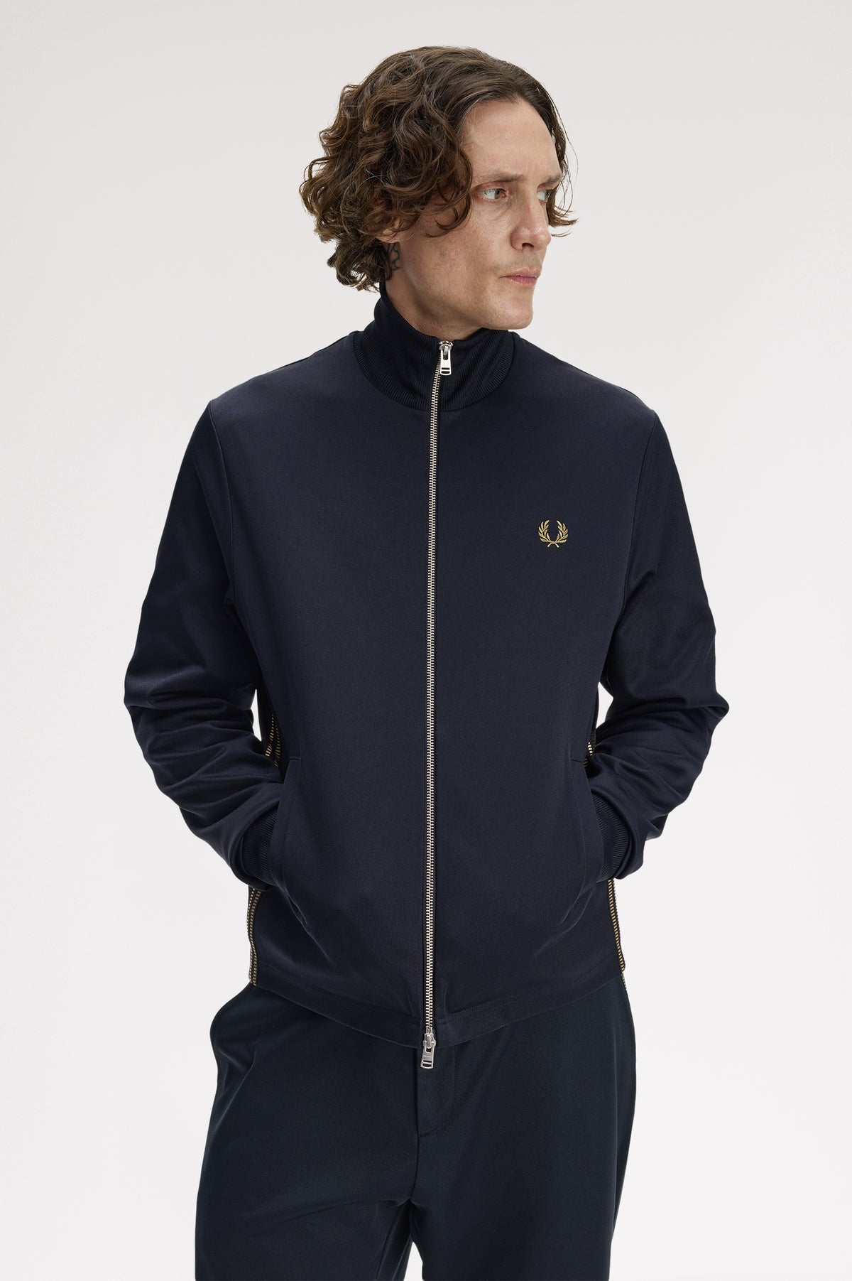 Woven Tape Track Jacket - 608 Navy – bild 7