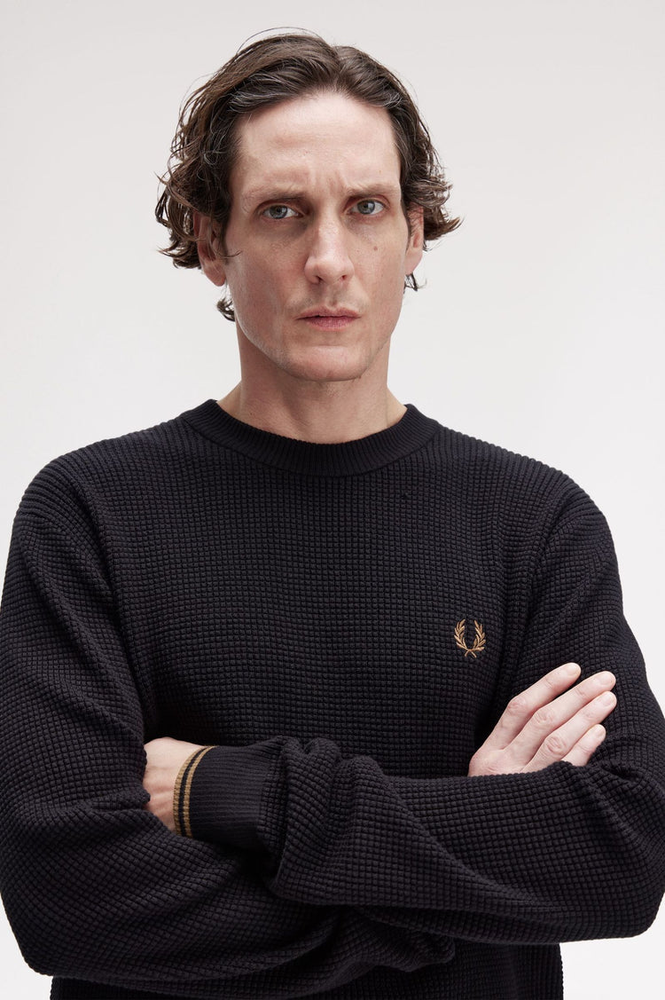 Waffle Jumper - Black