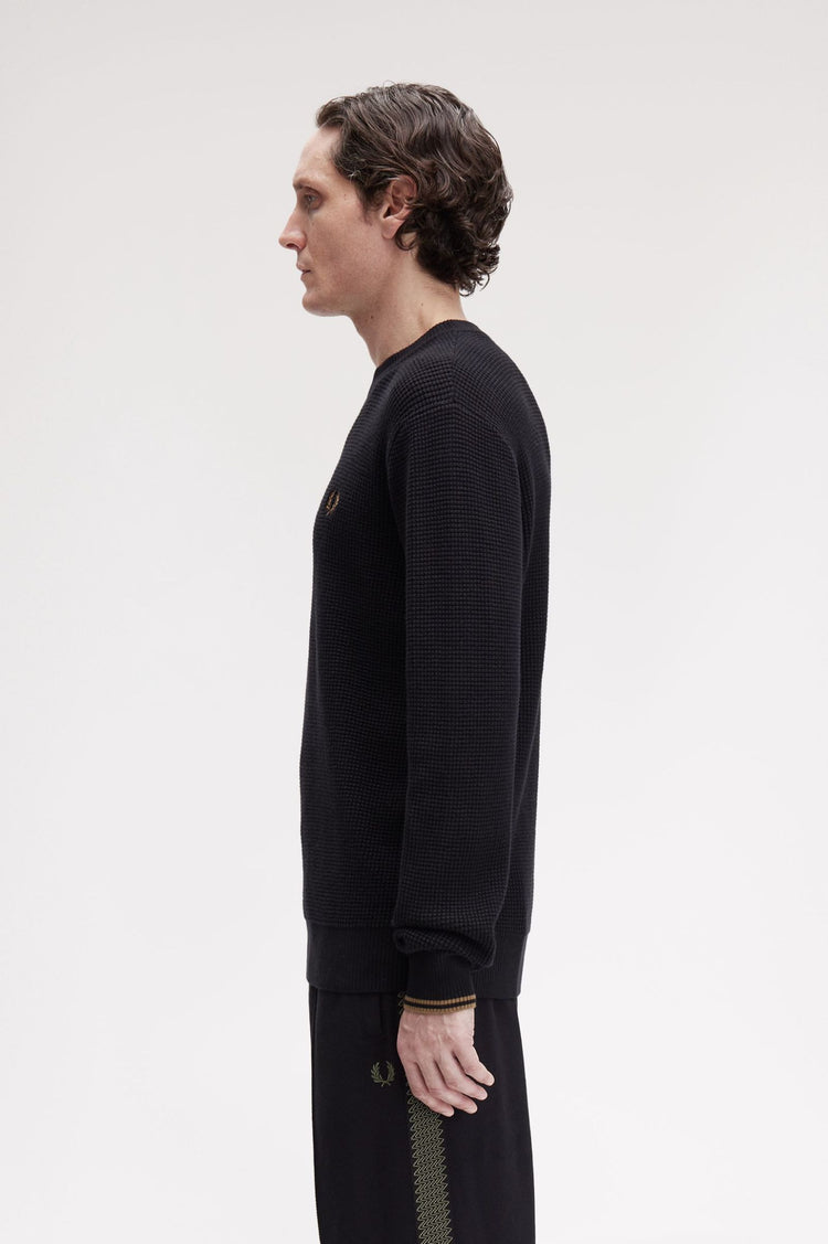 Waffle Jumper - Black