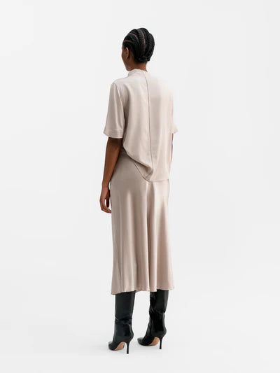 Lima silk tee - Greige