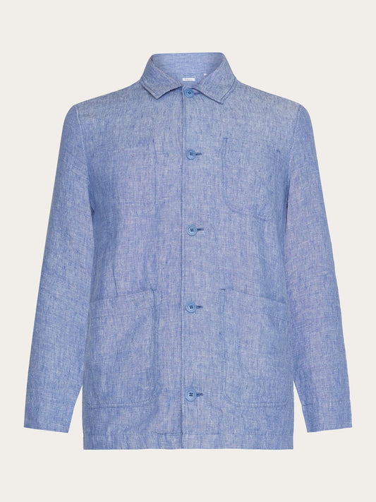 Linen overshirt - 1432 Moonlight Blue