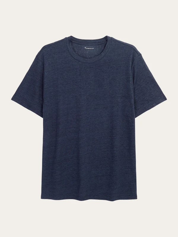Linne t-shirt - Mörkblå