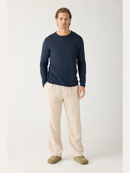 FIG loose linen pants - 1449 Yarndyed - Light feather gray