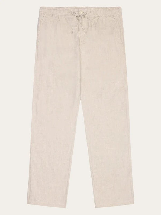 FIG loose linen pants - 1449 Yarndyed - Light feather gray