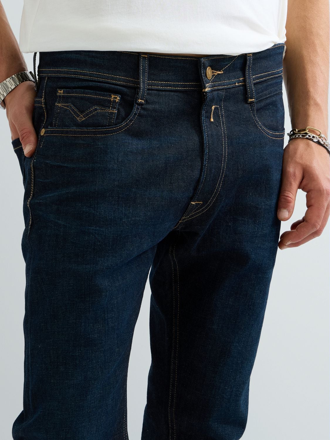 Rocco comfort fit-jeans - Mörkblå – bild 7