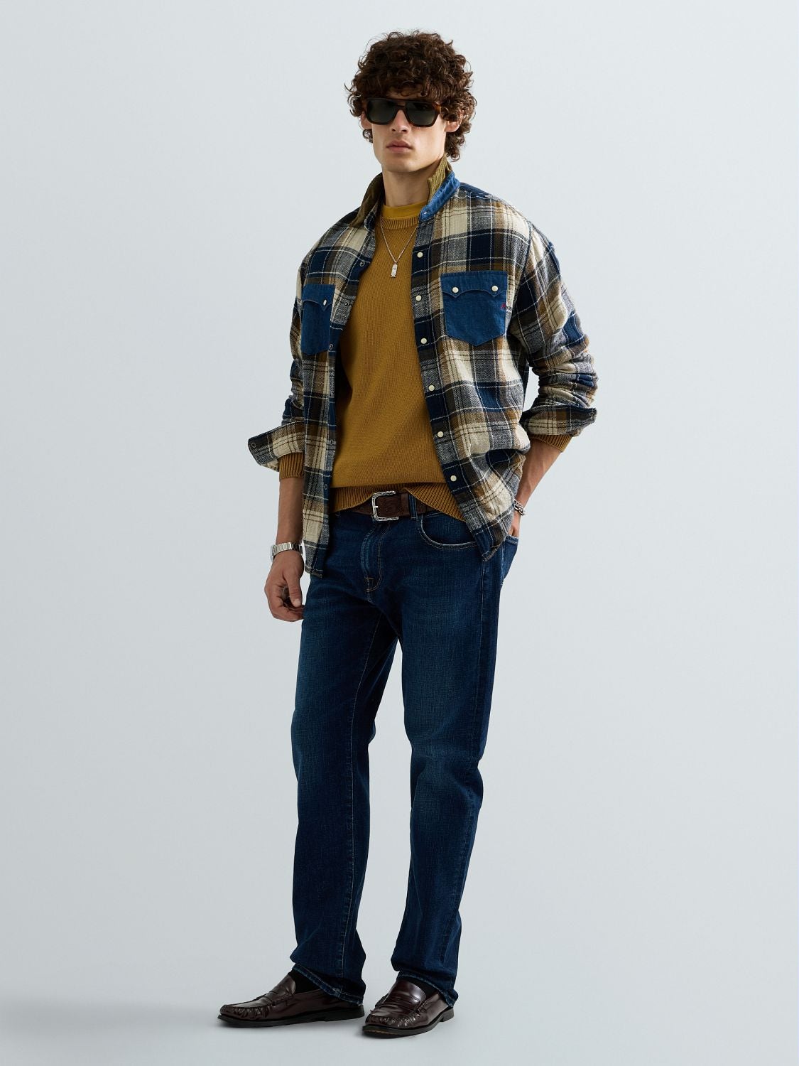 Aideen straight fit-jeans - Mörkblå – bild 1